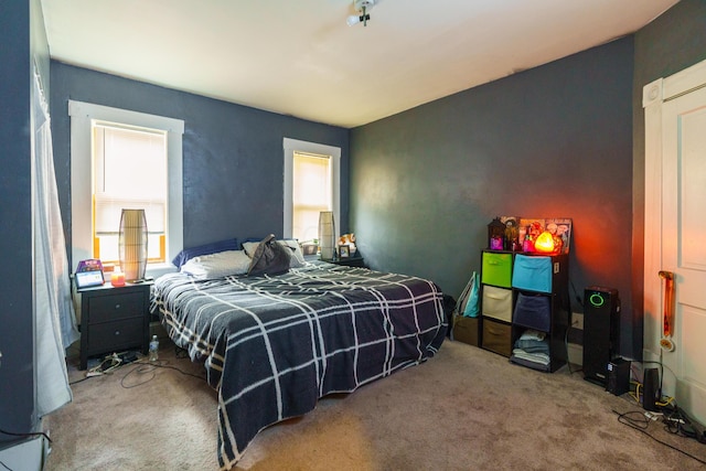 bedroom featuring carpet flooring