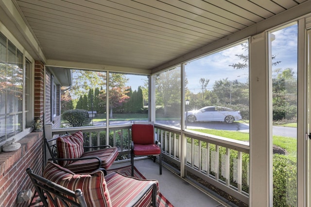 view of sunroom