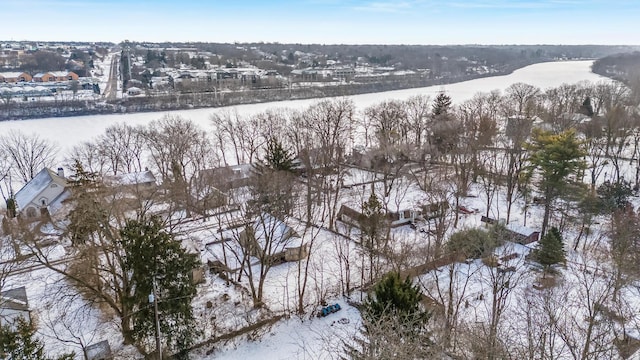 view of snowy aerial view