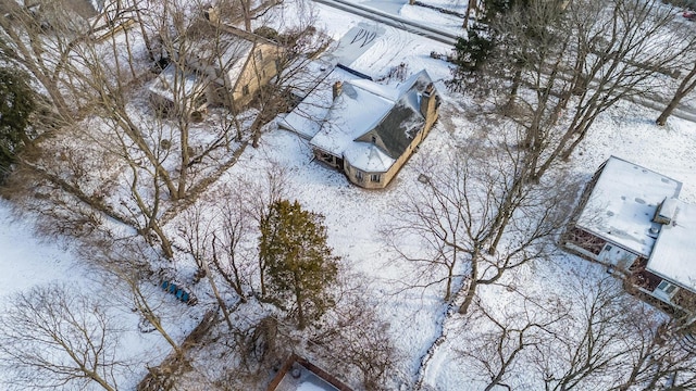 view of snowy aerial view