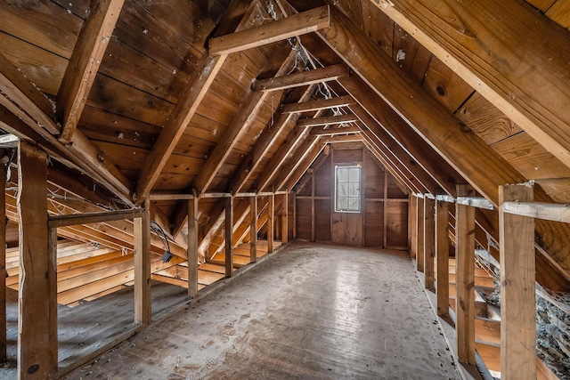 view of attic