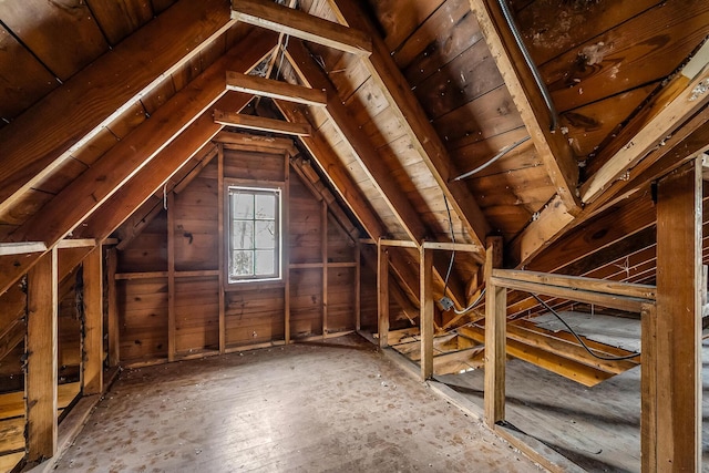 view of attic