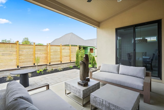 6206 Garden Loop, Westerville, OH 43082 - view of patio / terrace with an outdoor hangout area and a fenced backyard