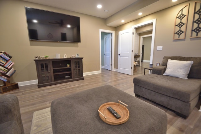 living room featuring hardwood / wood-style flooring