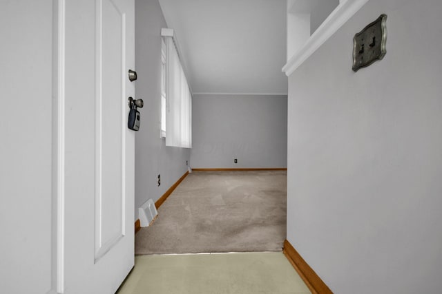 bonus room with light colored carpet