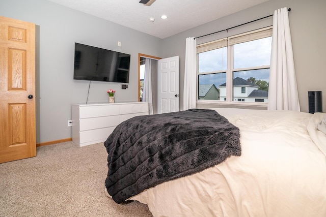 view of carpeted bedroom