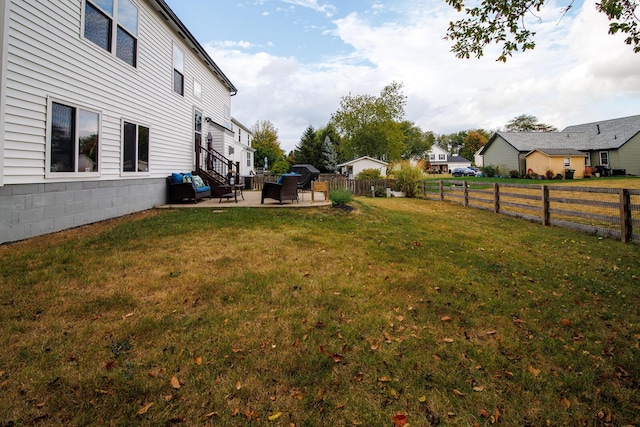 view of yard with a patio