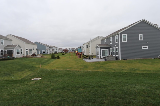 view of yard featuring a playground