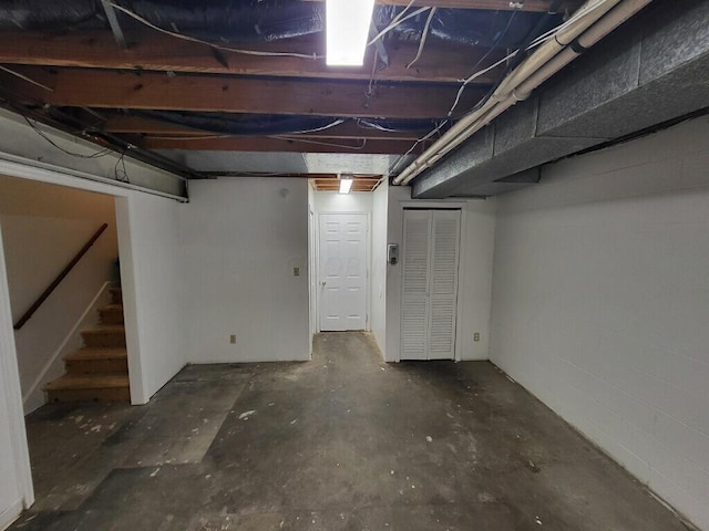 view of basement