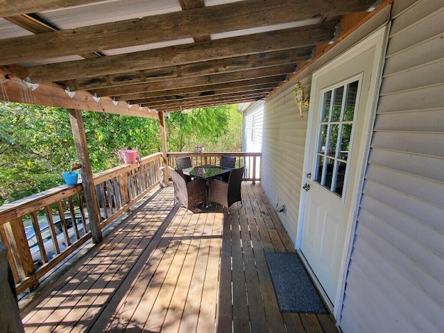 view of wooden terrace