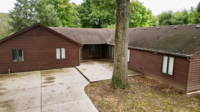 rear view of property with a patio area