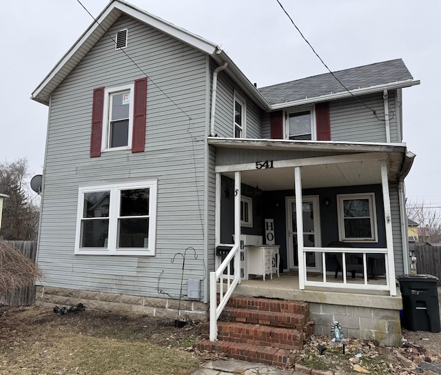 view of front facade with a porch