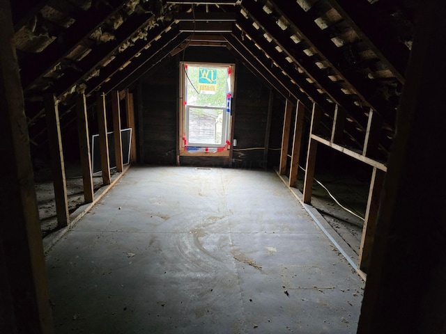 view of attic