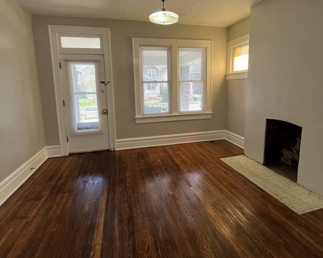 entryway featuring dark hardwood / wood-style flooring