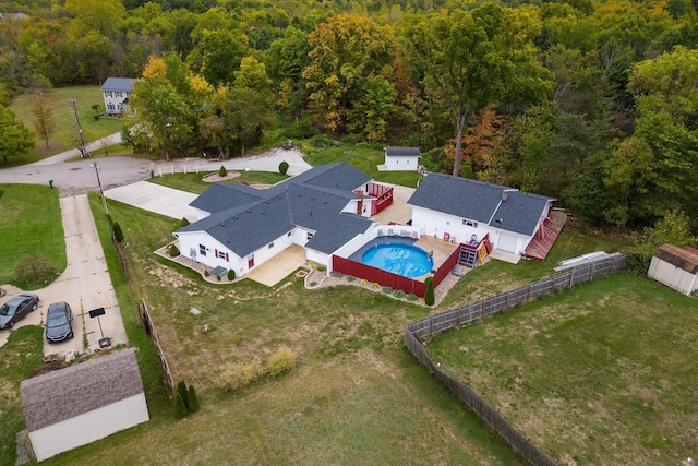 birds eye view of property