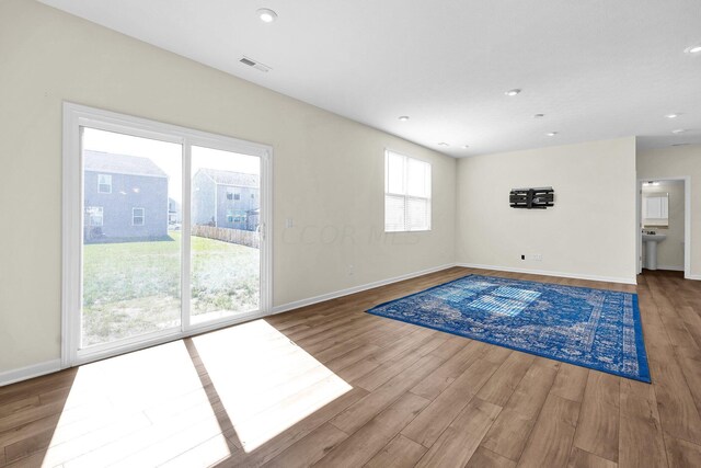 interior space featuring wood-type flooring