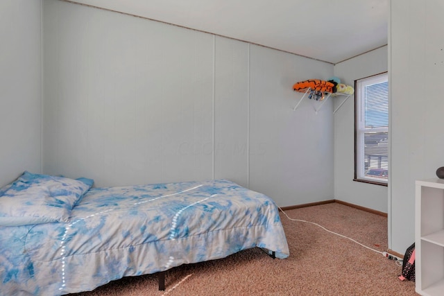 view of carpeted bedroom