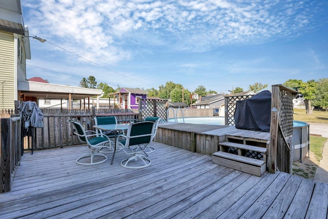 view of wooden terrace