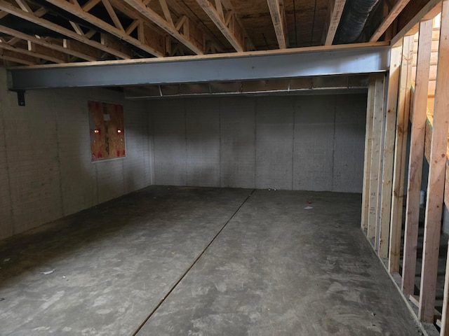 view of basement