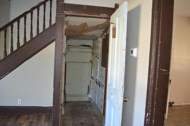 interior space featuring wood-type flooring