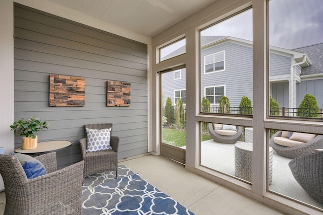 view of sunroom