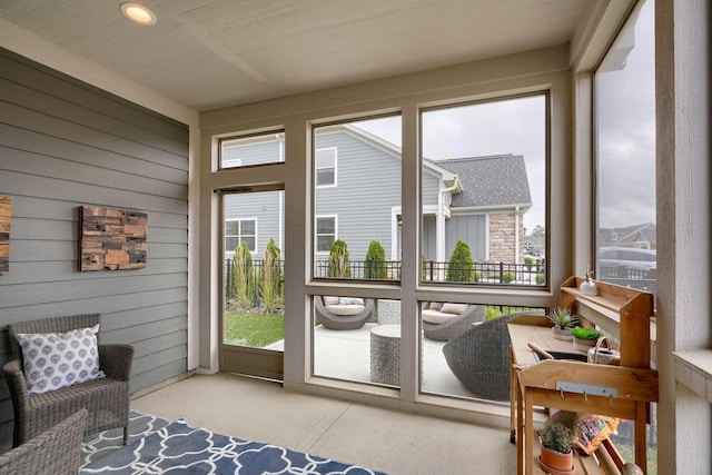 view of sunroom