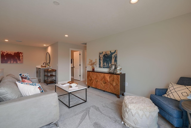 view of carpeted living room