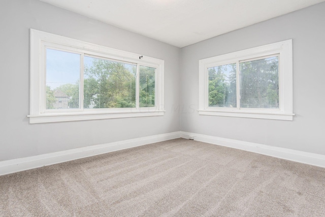 unfurnished room with carpet