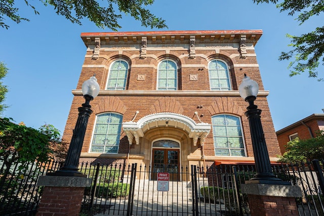 italianate house with french doors