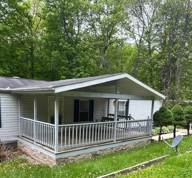 73350 Brooks Martin Rd, Mcarthur, OH 45651 - rear view of house with covered porch
