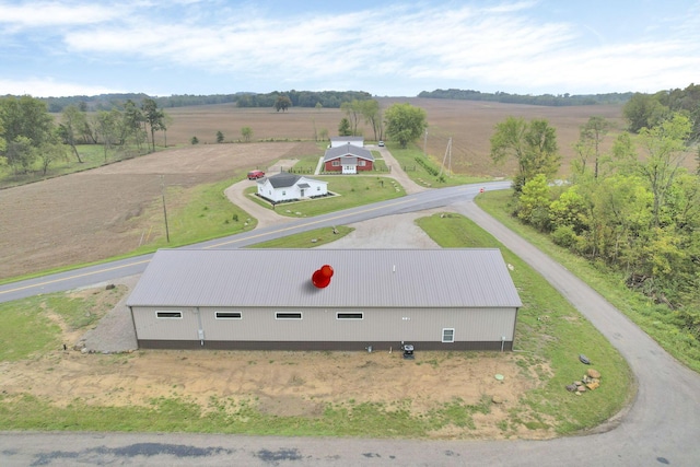 bird's eye view with a rural view