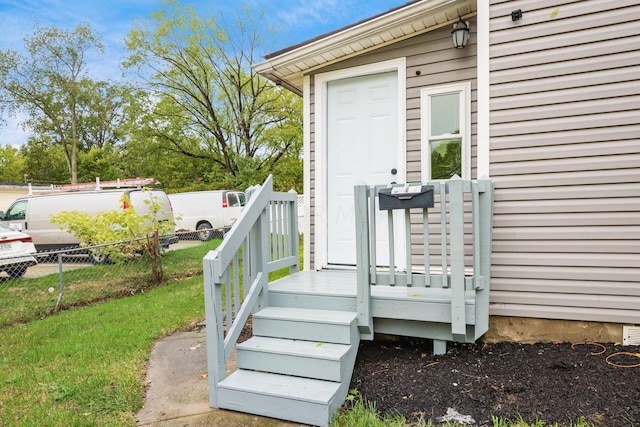 2789 Berrell Ave, Columbus, OH 43211 - doorway to property with a deck