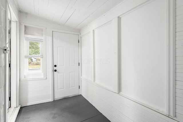 interior space featuring lofted ceiling