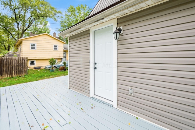 view of wooden deck