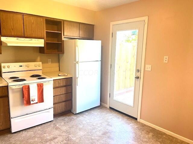 kitchen featuring white appliances