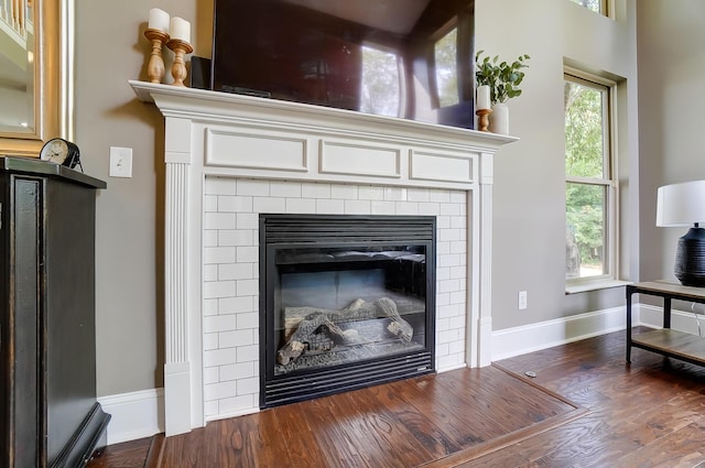 interior details featuring wood-type flooring