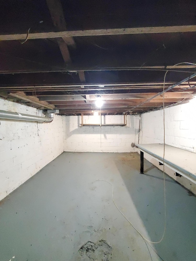 view of basement