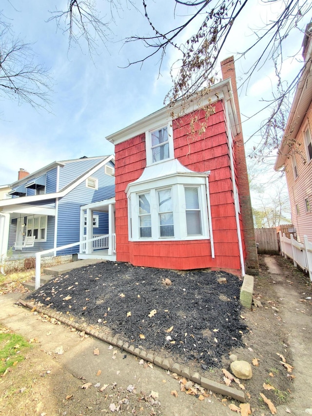 view of front of home featuring a porch