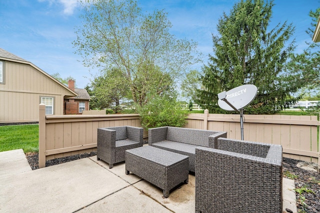 view of patio / terrace featuring outdoor lounge area