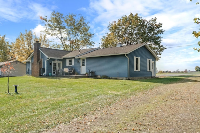 exterior space featuring a front lawn