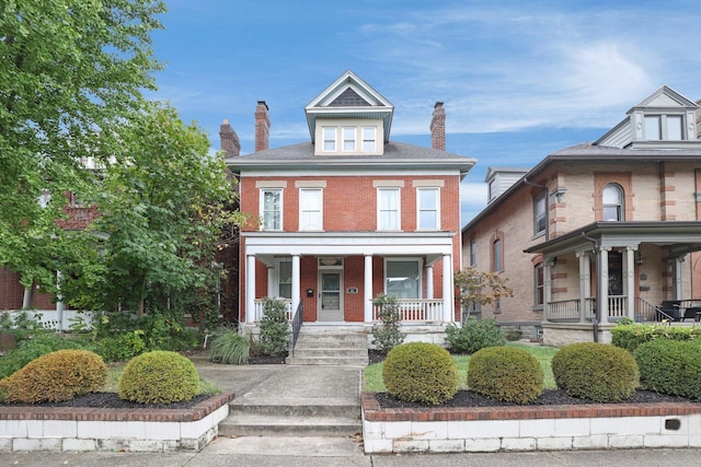 view of front of property with a porch