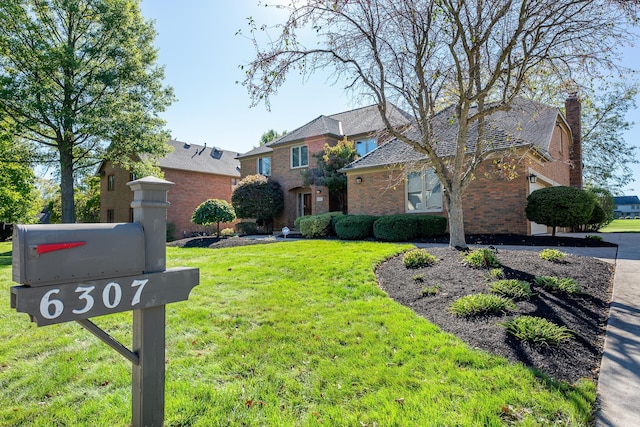 view of front of property with a front yard