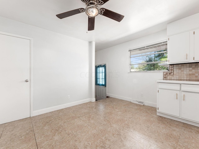 empty room with ceiling fan