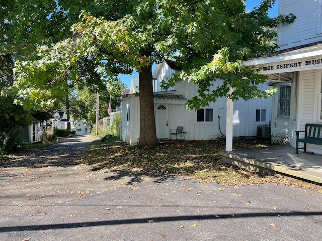 view of home's exterior with central AC unit