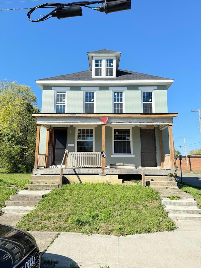 view of front of house with covered porch