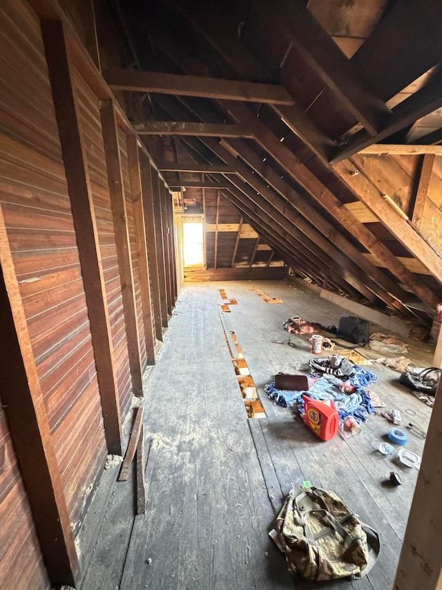 view of attic