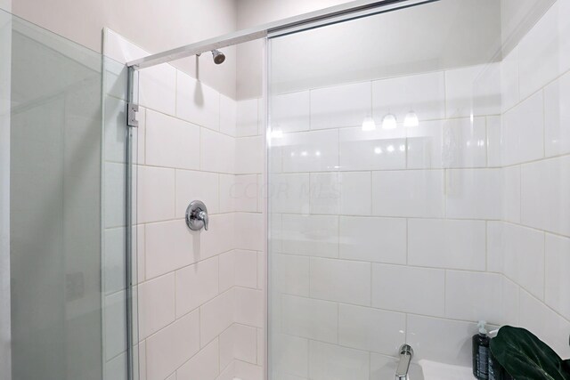 bathroom with walk in shower