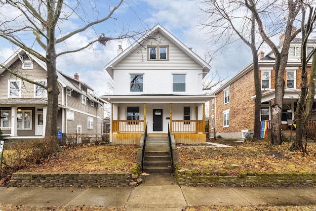 view of front of property with a porch