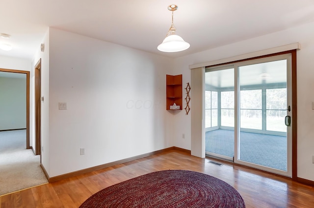 entryway featuring hardwood / wood-style floors