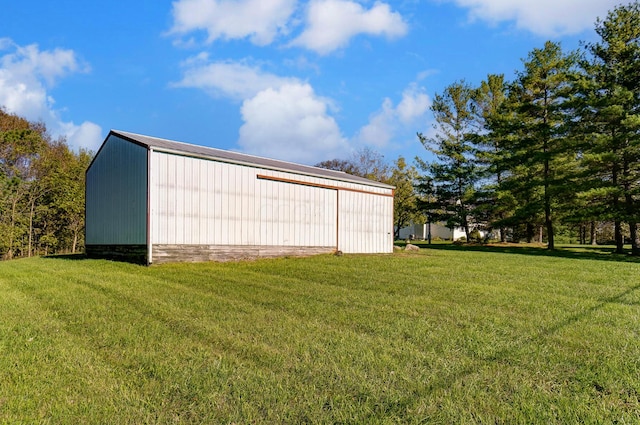 exterior space with a lawn